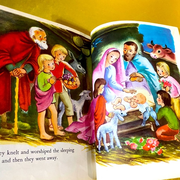 A LITTLE GOLDEN BOOK VTG 1946 THE STORY OF JESUS #27 HARDCOVER BOOK - Picture 3 of 15